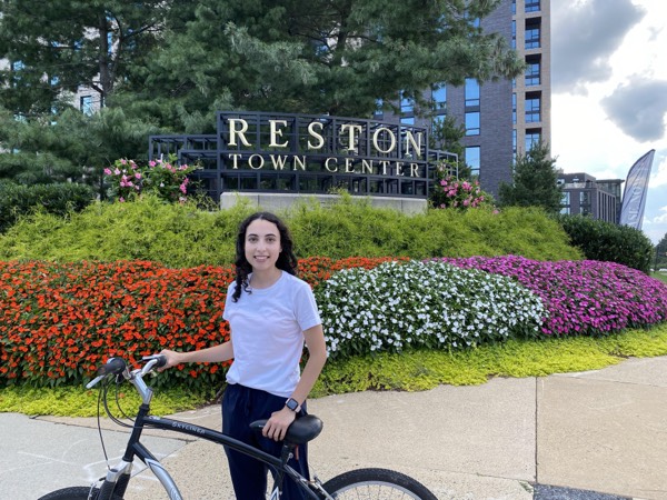 Lina with her bike